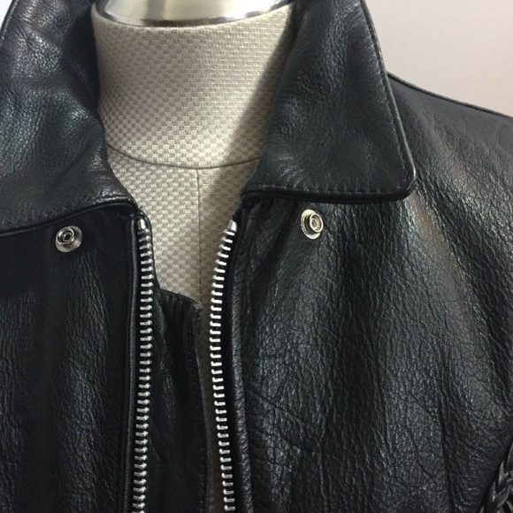 SOLD Jamin black leather fringe Motorcycle jacket - Picture 7 of 8